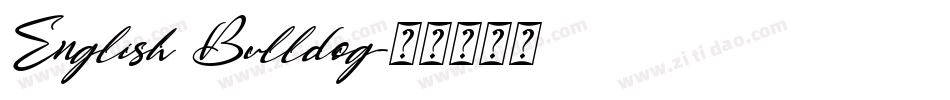 English Bulldog字体转换